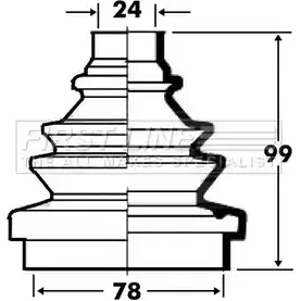 Пыльник шруса, ремкомплект FIRST LINE 2872401 FCB2334 UCX2N30 ZF 59B