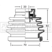 Пыльник шруса, ремкомплект FIRST LINE 2872570 FCB2688 LAL3D 70 RNO9