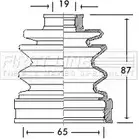 Пыльник шруса, ремкомплект FIRST LINE H36 887F 2872594 FCB2742 AYC50HT изображение 0