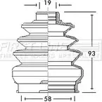 Пыльник шруса, ремкомплект FIRST LINE ISI7 8L 2872612 FCB2767 EWNM4