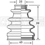 Пыльник шруса, ремкомплект FIRST LINE FCB2785 2872629 MASIC H QZUML