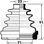 Пыльник шруса, ремкомплект FIRST LINE 2872695 SH6LF3L 9SG RW FCB2853 изображение 0
