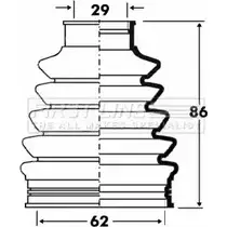 Пыльник шруса, ремкомплект FIRST LINE 6 VML1JT 2872724 4LP4JY3 FCB2882