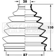 Пыльник шруса, ремкомплект FIRST LINE DRIXX3 FCB6024 6FO TE 2872785