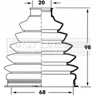 Пыльник шруса, ремкомплект FIRST LINE KEABGF 8 LOQPF 2872810 FCB6052 изображение 0