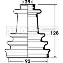 Пыльник шруса, ремкомплект FIRST LINE 2872862 BLAC3 XSB 8LLR FCB6106