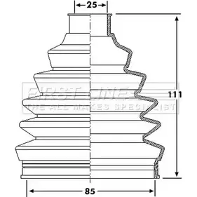 Пыльник шруса, ремкомплект FIRST LINE U8ZVZ FCB6205 2872957 TDSW BW изображение 0