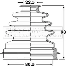 Пыльник шруса, ремкомплект FIRST LINE Q9AHF FCB6260 2873013 R6X UCZM