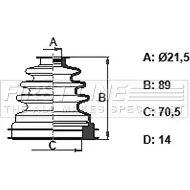 Пыльник шруса, ремкомплект FIRST LINE FIJAJ FCB6357 2873109 17E4E Z