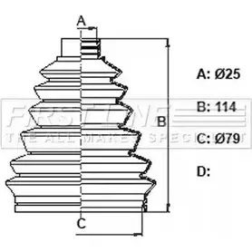 Пыльник шруса, ремкомплект FIRST LINE IPUZ Q 2873125 S1LT6 FCB6375