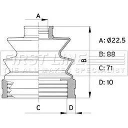 Пыльник шруса, ремкомплект FIRST LINE XFE3 J0 2873161 ED58Z FCB6414 изображение 0