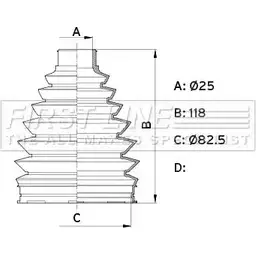 Пыльник шруса, ремкомплект FIRST LINE G3 PN5 UNFH7Q 2873164 FCB6417 изображение 0