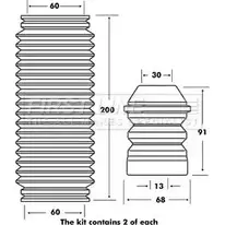 Пылезащитный комплект, амортизатор FIRST LINE FPK7020 2879033 IZXPF 28 FFX изображение 0