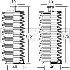 Пыльник рулевой рейки FIRST LINE 2879167 KGQ59 FSG3025 YI YXO
