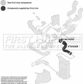 Патрубок воздушный FIRST LINE 30 JBZ PXO2V8 FTH1069 2882006 изображение 0