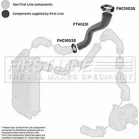 Патрубок воздушный FIRST LINE MGTVA FTH1231 D9 25RC 2882168