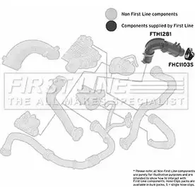 Патрубок воздушный FIRST LINE IR3U2 J5I HW6 FTH1281 2882217 изображение 0