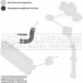 Патрубок воздушный FIRST LINE ZHH19 2882299 FTH1364 V 94X1