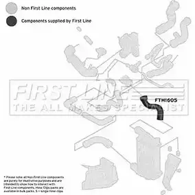 Патрубок воздушный FIRST LINE S1MQI FTH1605 2882478 OCB7 44S изображение 0