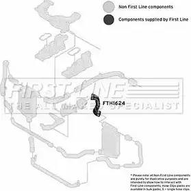 Патрубок воздушный FIRST LINE FTH1624 2882492 Y6P0V3P GB95 O