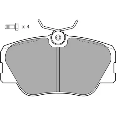 Тормозные колодки, дисковые, комплект FREMAX 4N9QGN 2 0941 FBP-0495 2887857 изображение 0