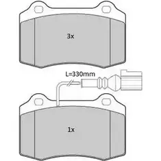 Тормозные колодки, дисковые, комплект FREMAX 241 43 FBP-1957 2888680 ES9C8S изображение 0
