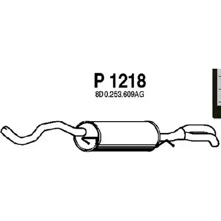 Глушитель FENNO 2896055 P1218 6438013012187 8I0 K5V изображение 0