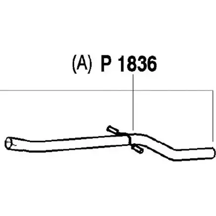 Выхлопная труба глушителя FENNO ZP5 F9O 2896535 P1836 6438013018363 изображение 0