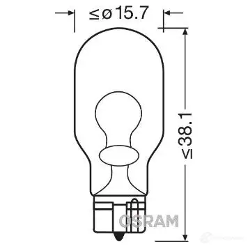 Лампа W16W ORIGINAL 16 Вт 12 В OSRAM G8XA2 813420 W1 6W 921 изображение 4