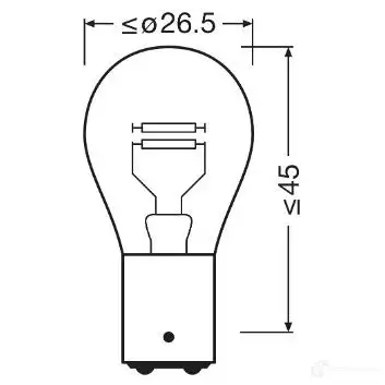 Лампа P21/5W TRUCKSTAR PRO 21/5 Вт 24 В OSRAM 813121 7537TSP D8TM4Z P21/ 5W изображение 1