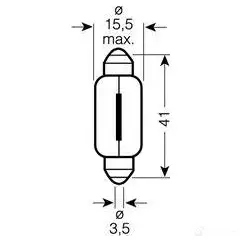 Лампа C15W ORIGINAL 15 Вт 24 В OSRAM 4008321094544 6453 DQ PZM2 1423275411 - Изображение 1