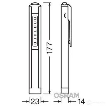 Фонарик с ручкой OSRAM 4052899963849 ledil106 AS FDK 813631 - Изображение 1