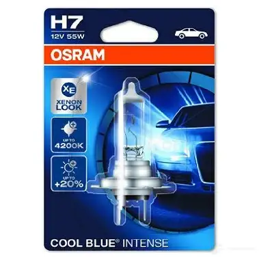 Лампа галогеновая H7 COOL BLUE INTENSE 55 Вт 12 В 4200K OSRAM 4008321651563 811616 DFIW J2 64210CBI01B изображение 6