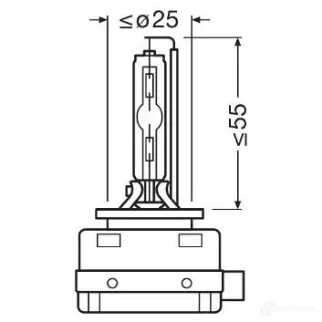 Лампа ксеноновая D1S COOL BLUE INTENSE NEXT 35 Вт 12 В 6200K OSRAM UWDVP9 C 66140CBN 1438012868 изображение 1