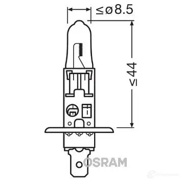Лампа галогеновая H1 NIGHT BREAKER SILVER +100% 55 Вт 12 В 3000-4000K OSRAM 4052899992399 FXRUG SM 1424279839 64150NBS01B - Изображение 1