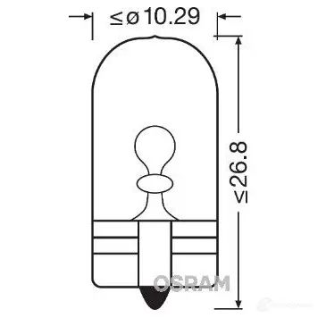 Лампа WY5W ORIGINAL 5 Вт 12 В OSRAM 809707 WY 5W 7O79K 282702B изображение 0