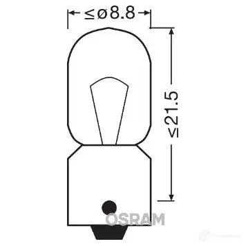 Лампа T4W ORIGINAL 4 Вт 24 В OSRAM T4 W 3930 1JXGR6 810142 изображение 0