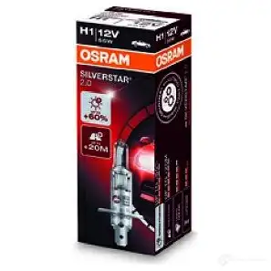 Лампа галогеновая H1 SILVERSTAR +60% 55 Вт 12 В 3000-4000K OSRAM F 2D8VP 4008321785824 810979 64150SV2 изображение 2