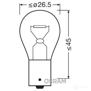 Лампа P21W ORIGINAL 21 Вт 12 В OSRAM 812761 7506 P2 1W 3PFP6 изображение 4