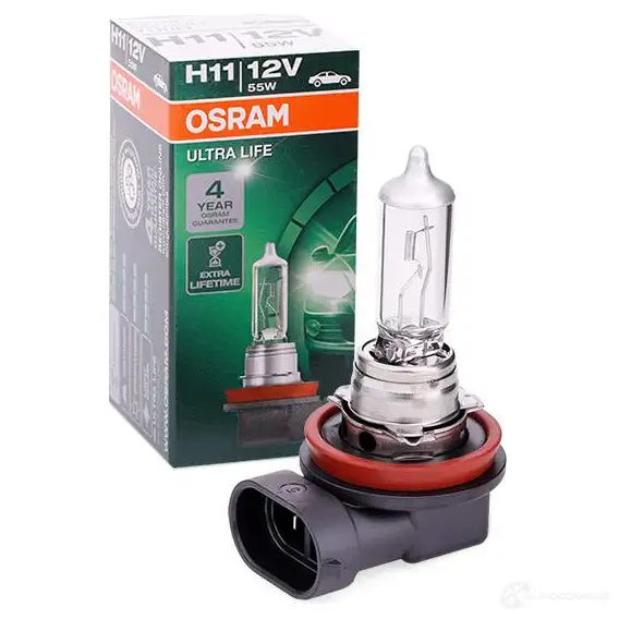 Лампа галогеновая H11 ULTRA LIFE PGJ19-2 55 Вт 12 В 4200K OSRAM PIFC8 811966 H 11 64211ULT изображение 1