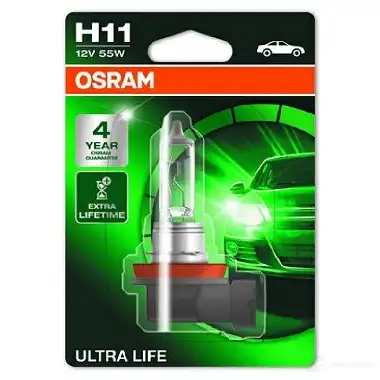 Лампа галогеновая H11 ULTRA LIFE 55 Вт 12 В 3000-4000K OSRAM 64211ULT01B 811976 IMES0OX H 11 изображение 6