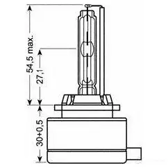 Лампа ксеноновая D1R XENARC ORIGINAL 35 Вт 85 В 4300K OSRAM 66154 1423275420 BUFCHXJ D1 R - Изображение 1