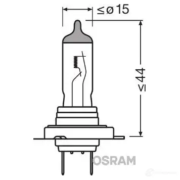 Лампа галогеновая H7 NIGHT BREAKER LASER +130% 55 Вт 12 В 4000K OSRAM 4052899436817 811676 64210NBL01B YL1VY V - Изображение 1
