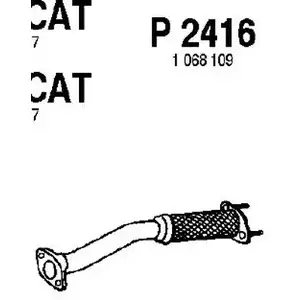 Выхлопная труба глушителя FENNO P2416 6438013024166 VR UH8 2897068 изображение 0