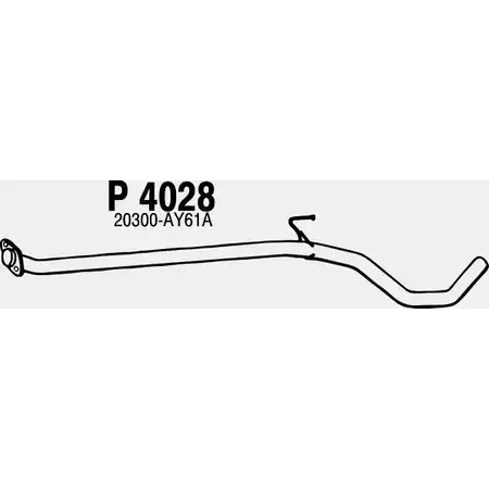 Выхлопная труба глушителя FENNO P4028 2898380 6438013040289 K6O K3XR изображение 0