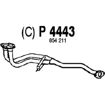 Выхлопная труба глушителя FENNO 6438013044430 2898874 P4443 7YYV 96 изображение 0