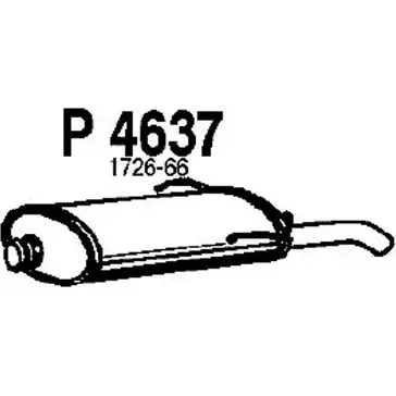 Глушитель FENNO P4637 ZV UWS 6438013046373 2899053 изображение 0