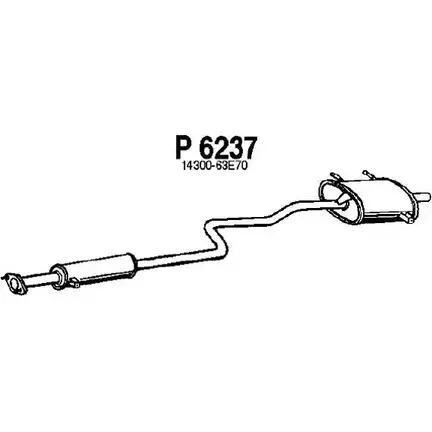 Глушитель FENNO P6237 2899775 KT B4R 6438013062373