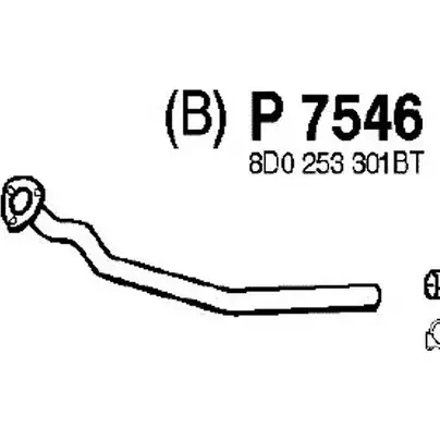 Выхлопная труба глушителя FENNO 6438013075465 VR JDGH P7546 2900699