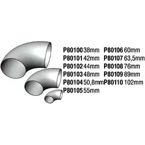 Выхлопная труба глушителя FENNO P80105 6438013801057 5 5TE1M3 2901039